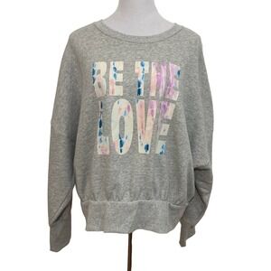 Old Navy 2XL Gray Be The Love Cropped Sweatshirt
